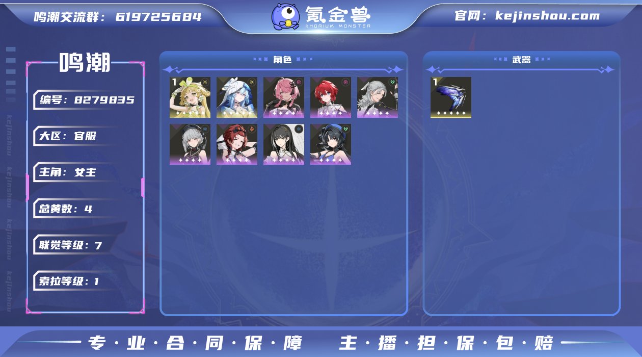 总黄数: 4 联觉等级: 7 拥有五星共鸣...