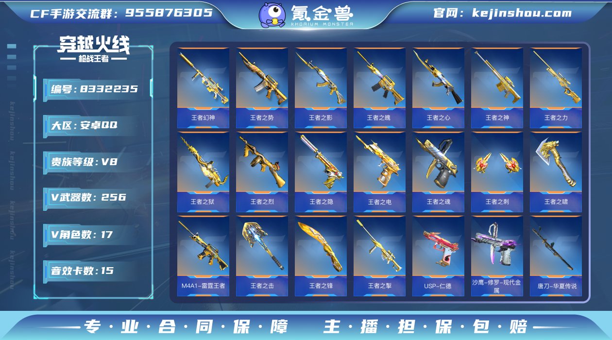 实名: 可修改 v武器数: 256 王者武...