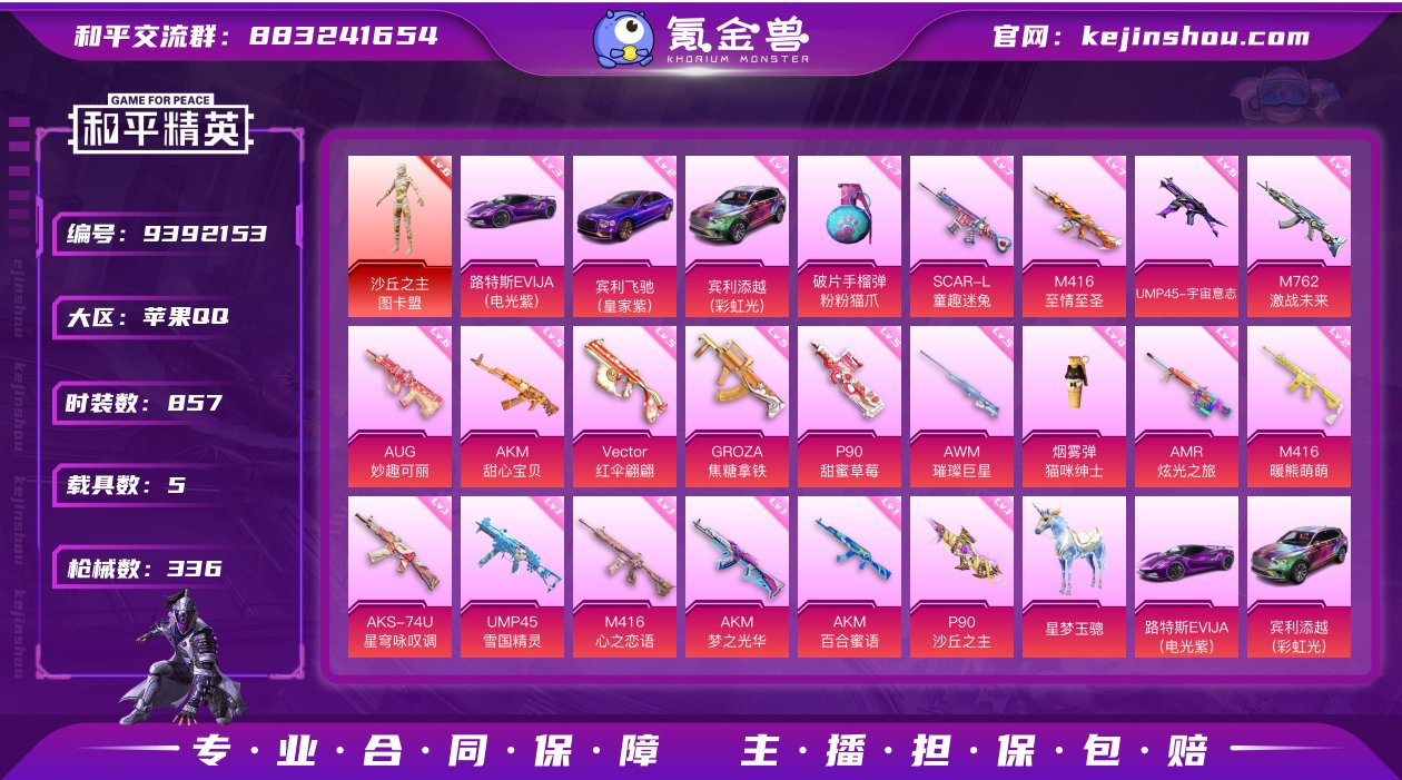 DB2429 苹果Q区 单字ID褣 成长可...