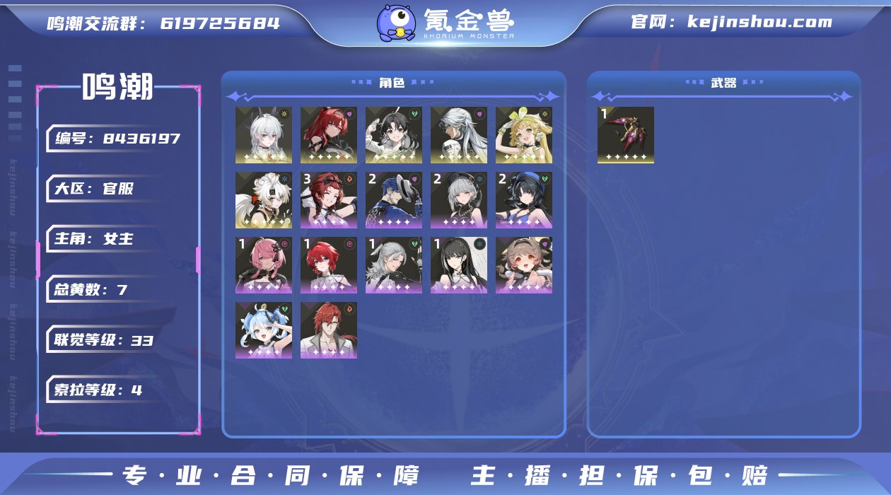 总黄数: 7 联觉等级: 33 拥有五星共...