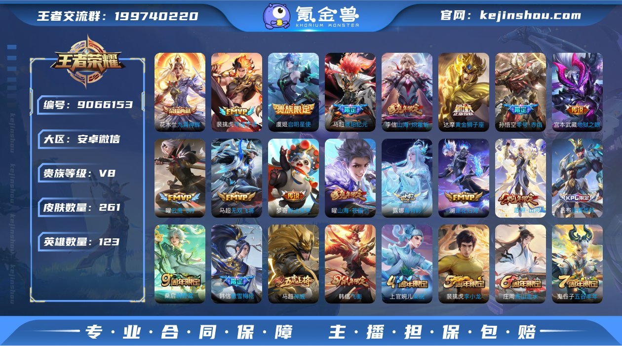 实名: 可修改 贵族等级: V8 英雄数:...