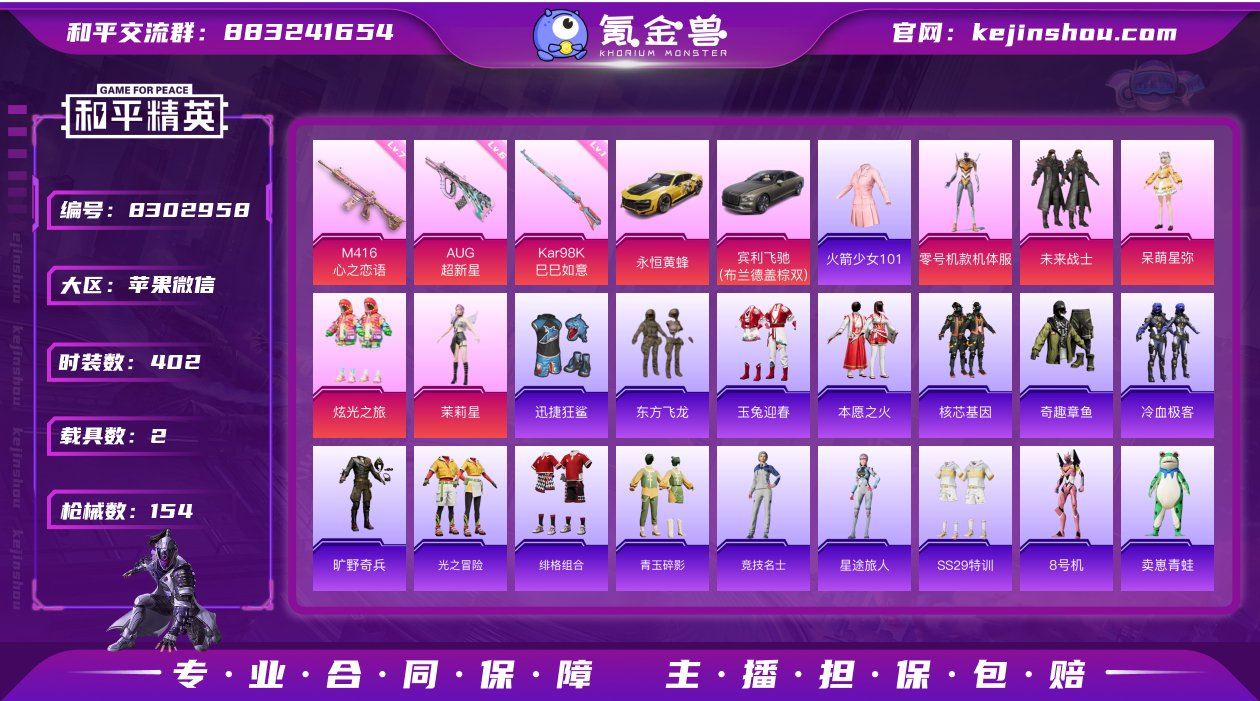 实名: 可修改 时装数: 402 载具数:...