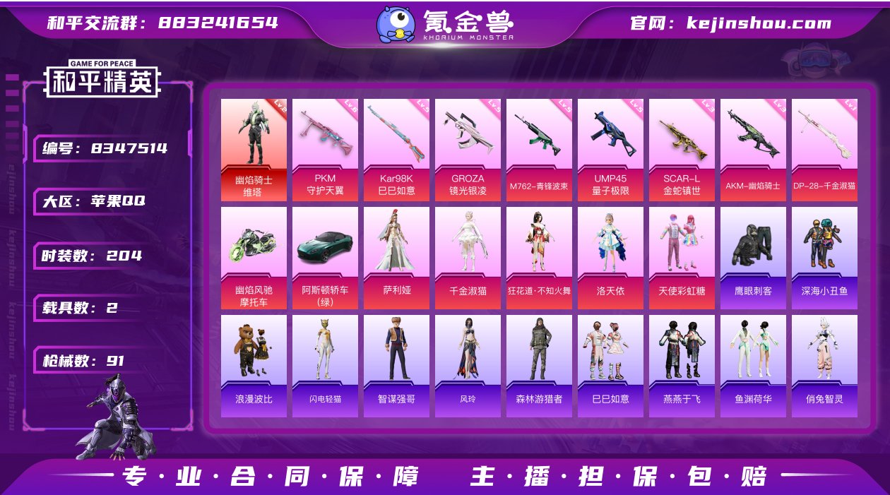 1红装 6粉装 8特效枪 2载具 3印记 ...