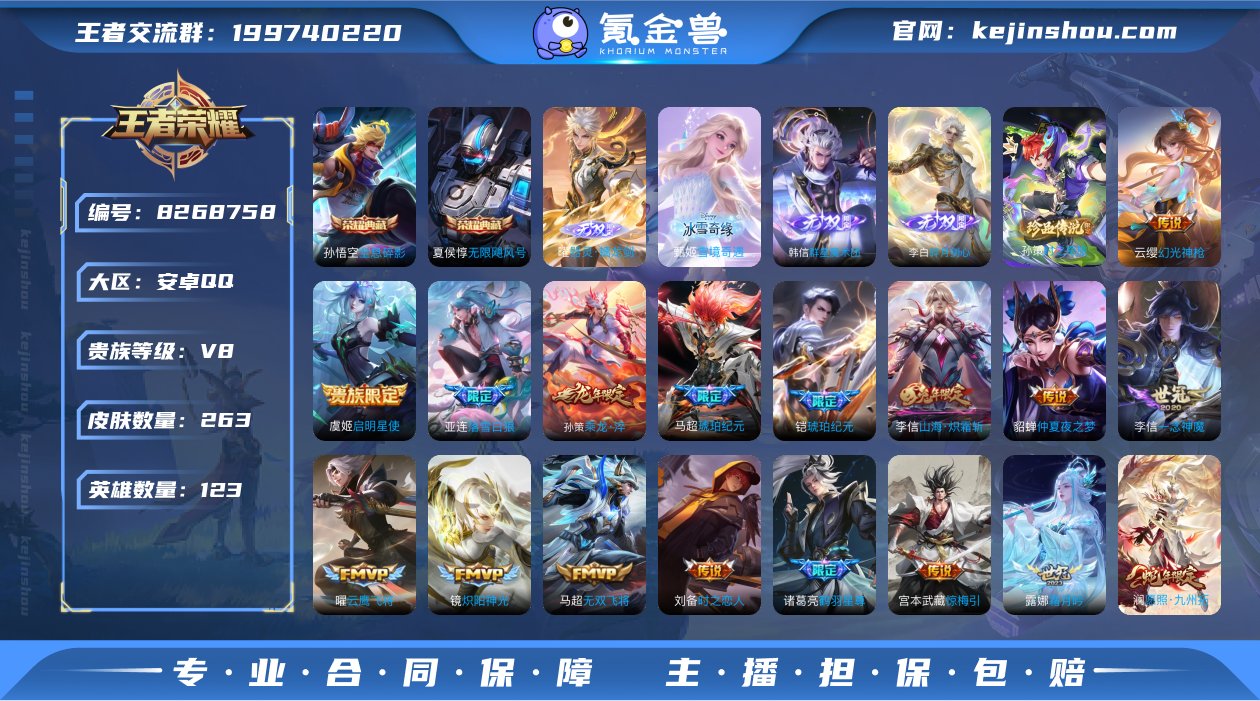 实名: 可修改 贵族等级: V8 英雄数:...
