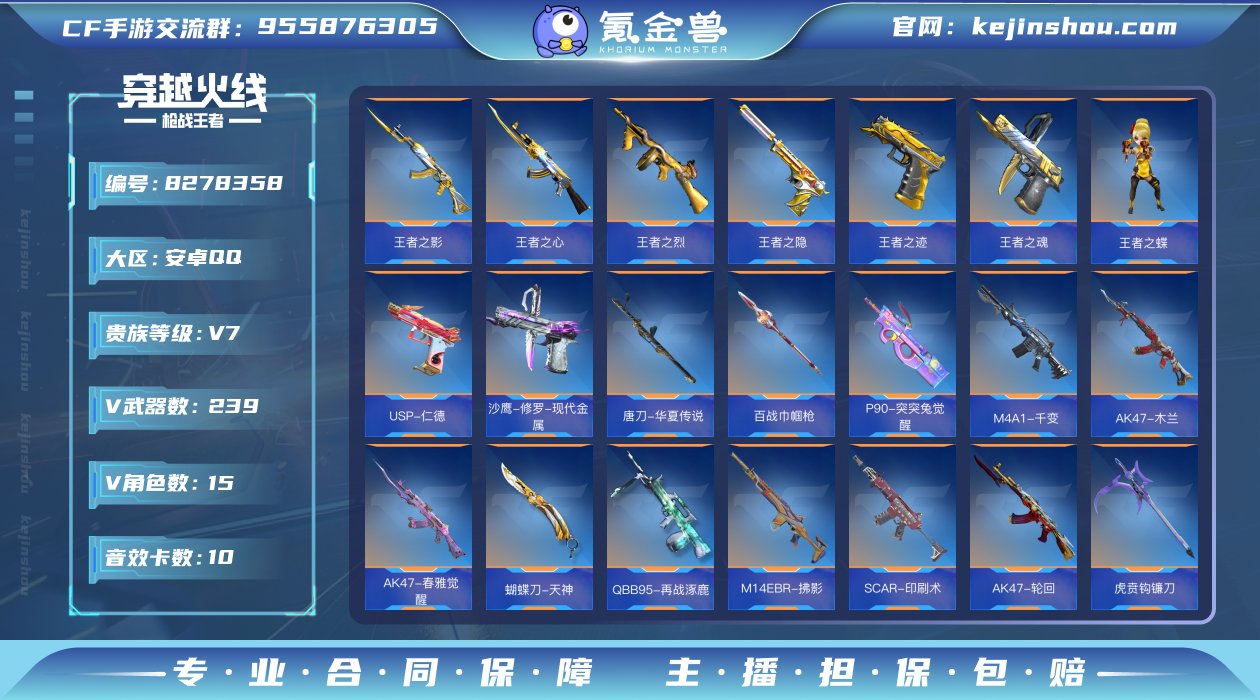 实名: 不可修改 v武器数: 239 王者...