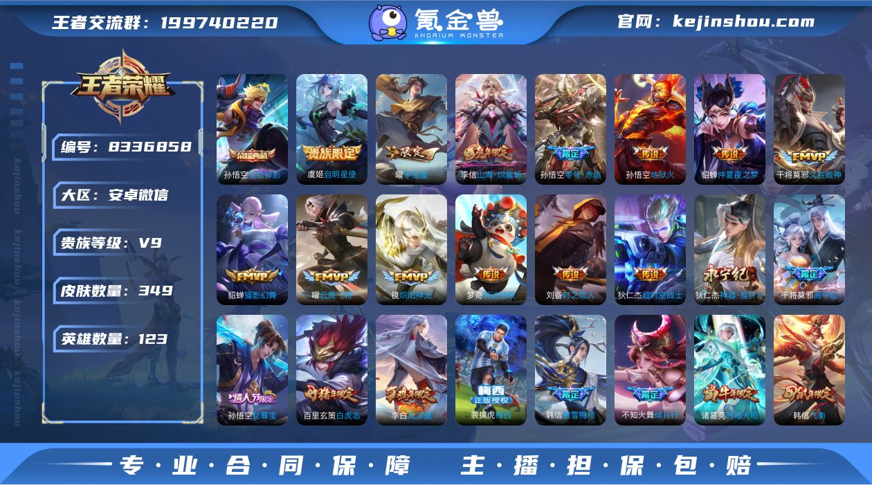 实名: 可修改 贵族等级: V9 英雄数:...