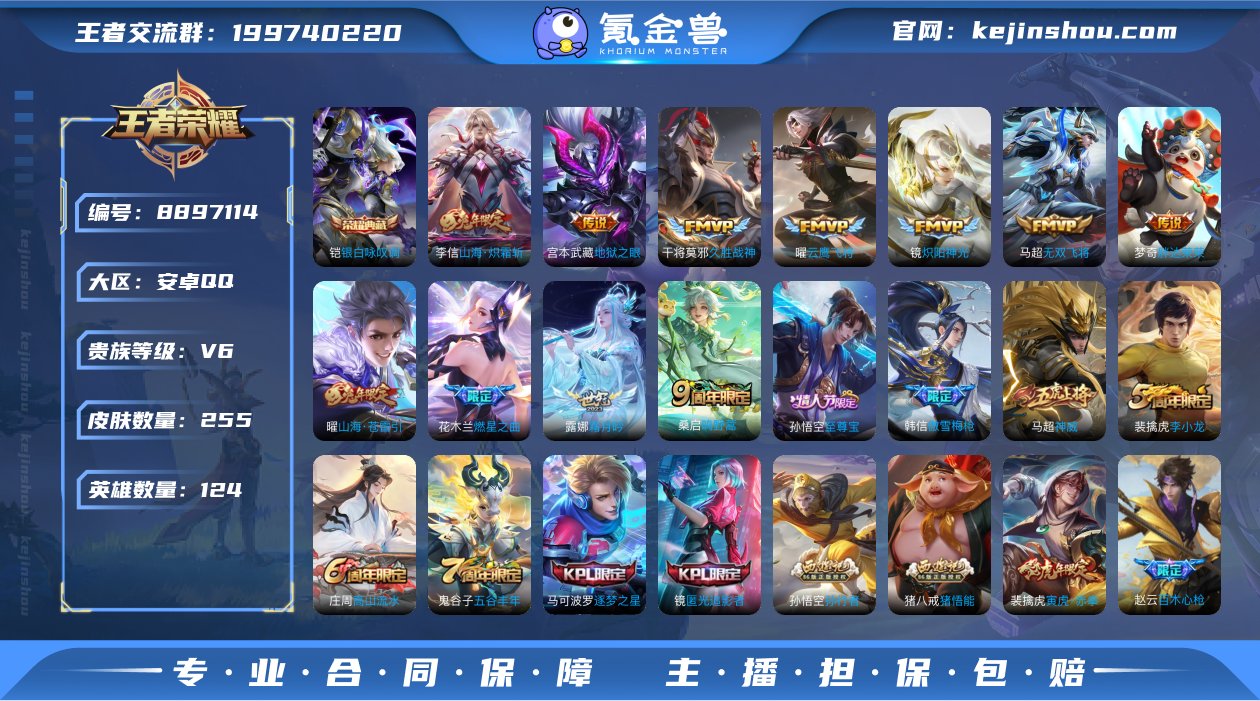 【WZX4584】贵族6/皮肤255/典藏...