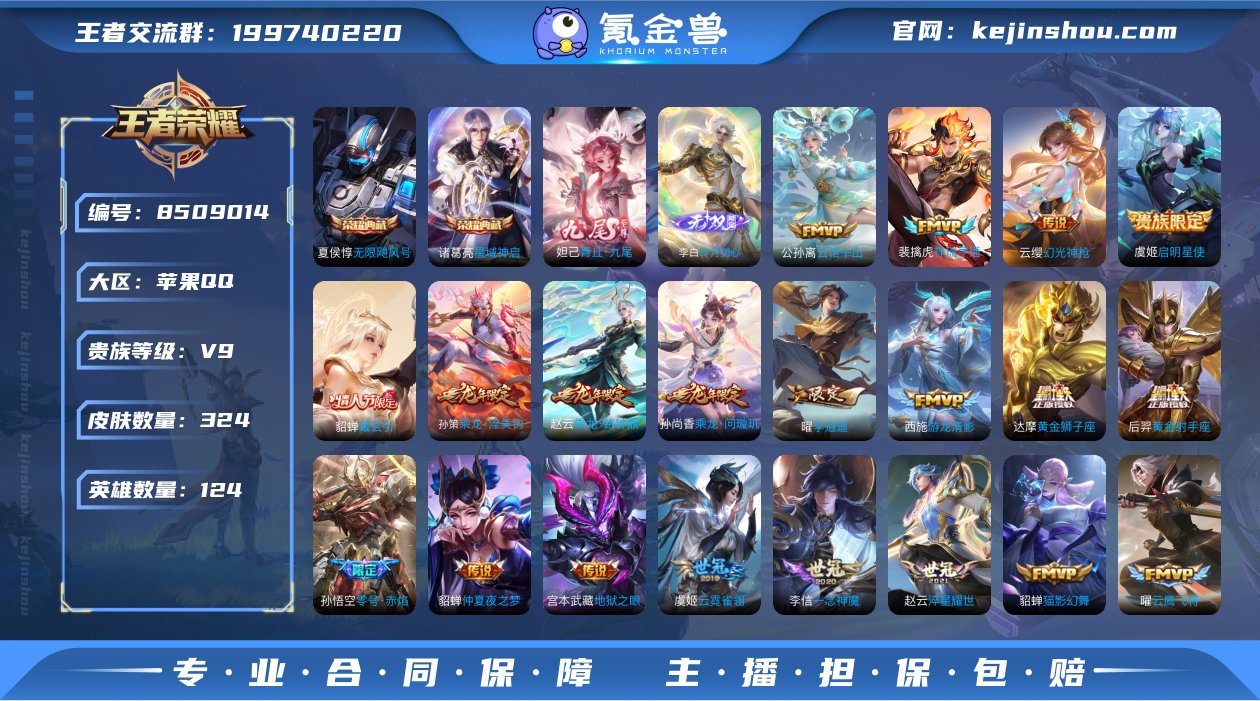 实名: 可修改 贵族等级: V9 英雄数:...