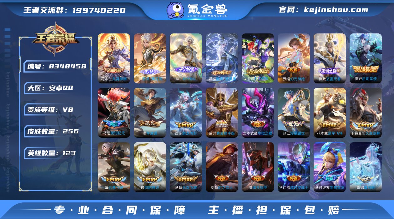 实名: 可修改 贵族等级: V8 英雄数:...