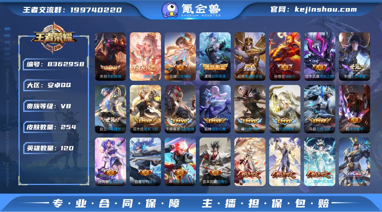 实名: 可修改 贵族等级: V8 英雄数:...