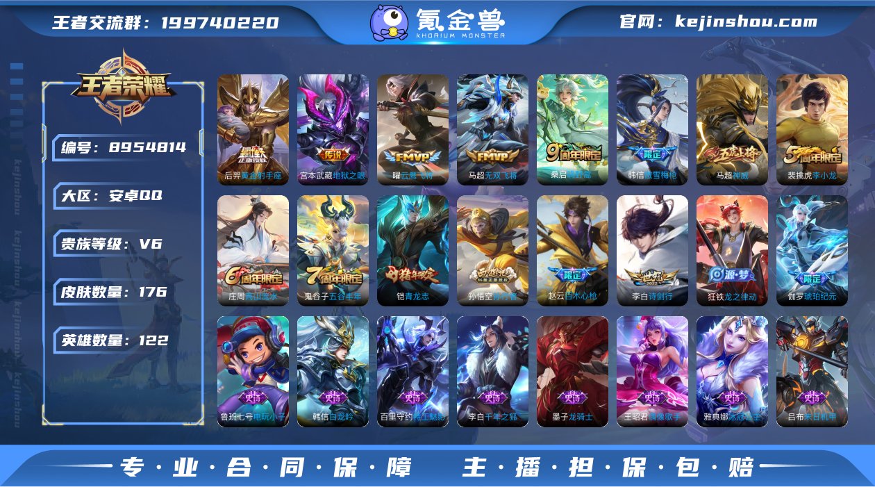 实名: 可修改 贵族等级: V6 英雄数:...