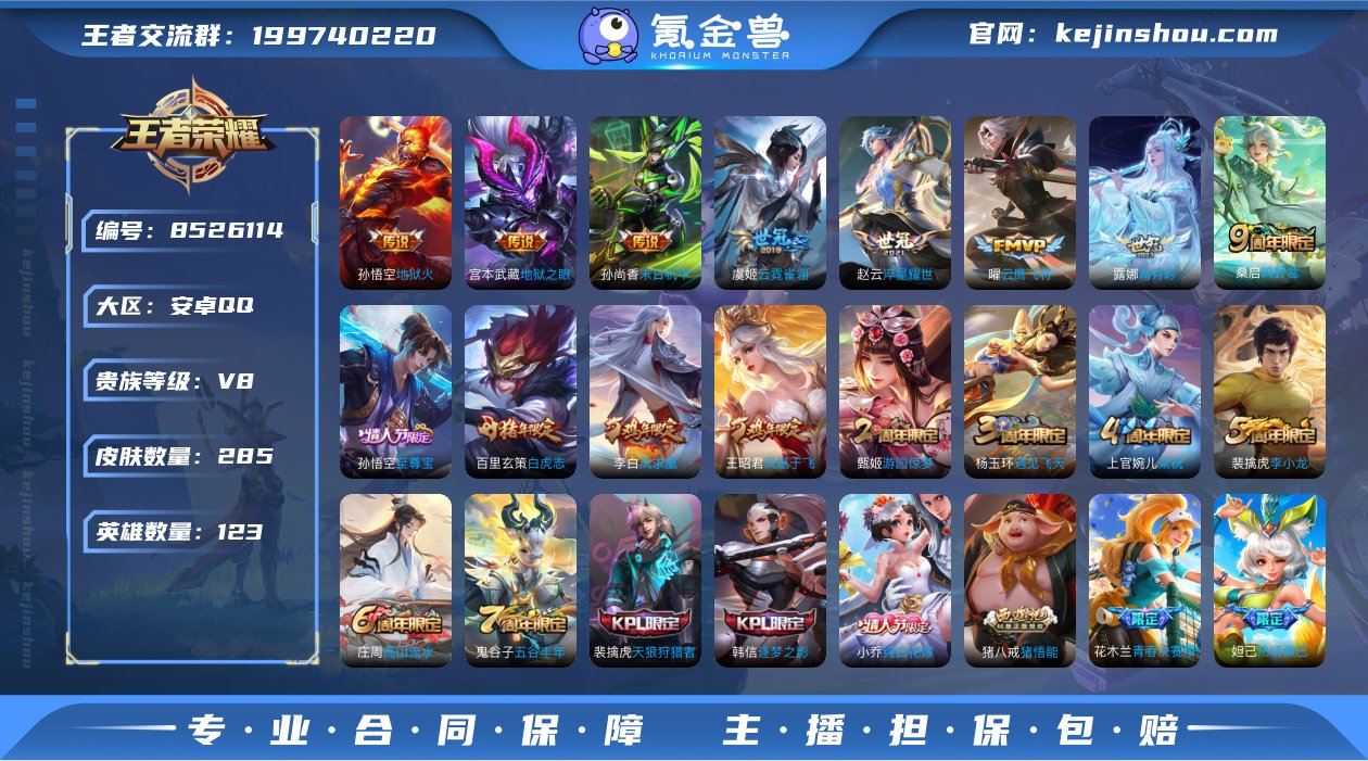 v8 可改实名 285皮 2典藏 11传说...
