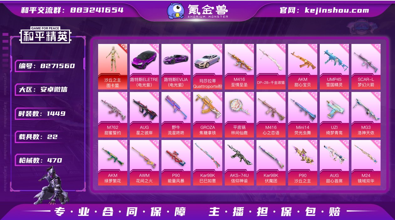 实名: 可修改 时装数: 1449 载具数...