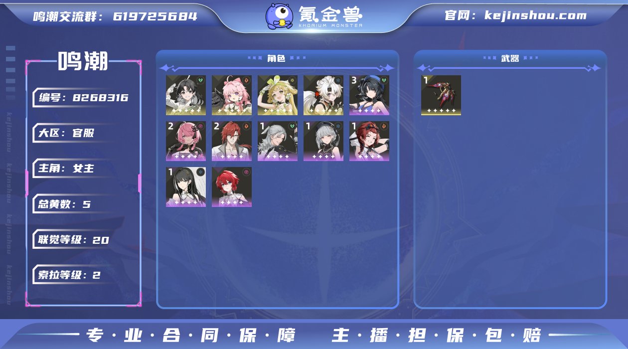 总黄数: 5 联觉等级: 20 拥有五星共...