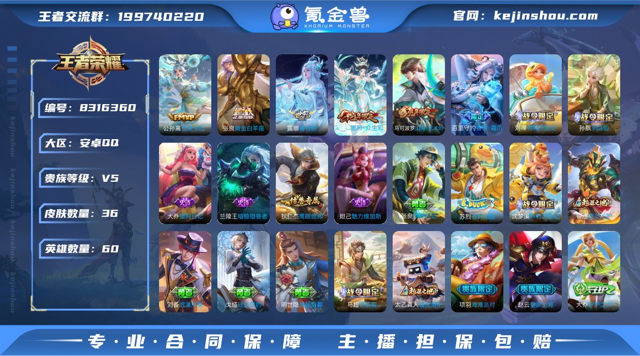 实名: 可修改 贵族等级: V5 英雄数:...