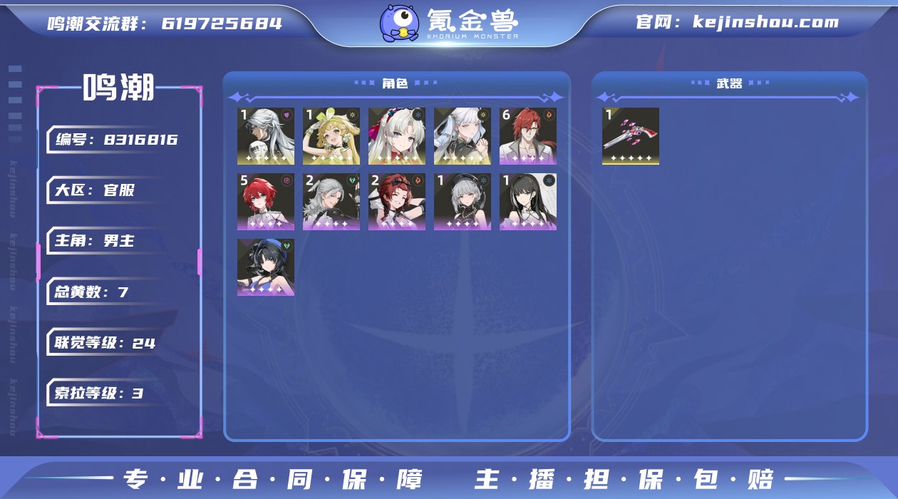 总黄数: 7 联觉等级: 24 拥有五星共...