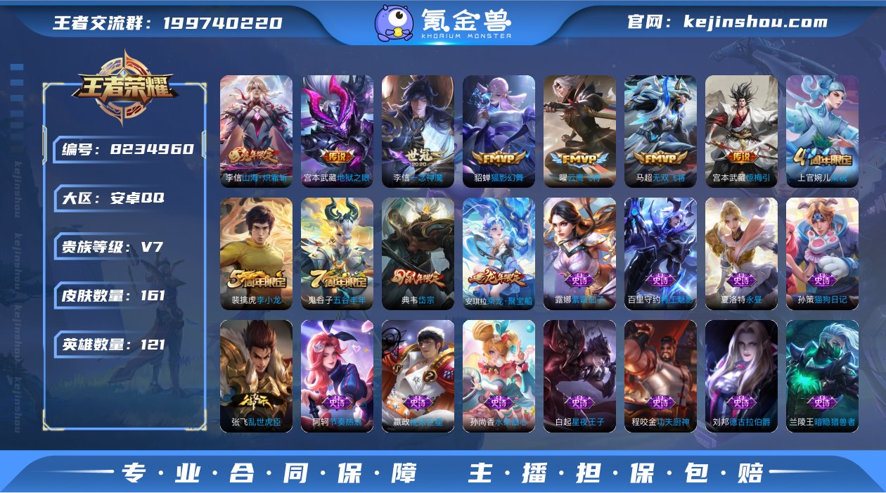 sd - 161皮肤1珍品10传说  怪盗...