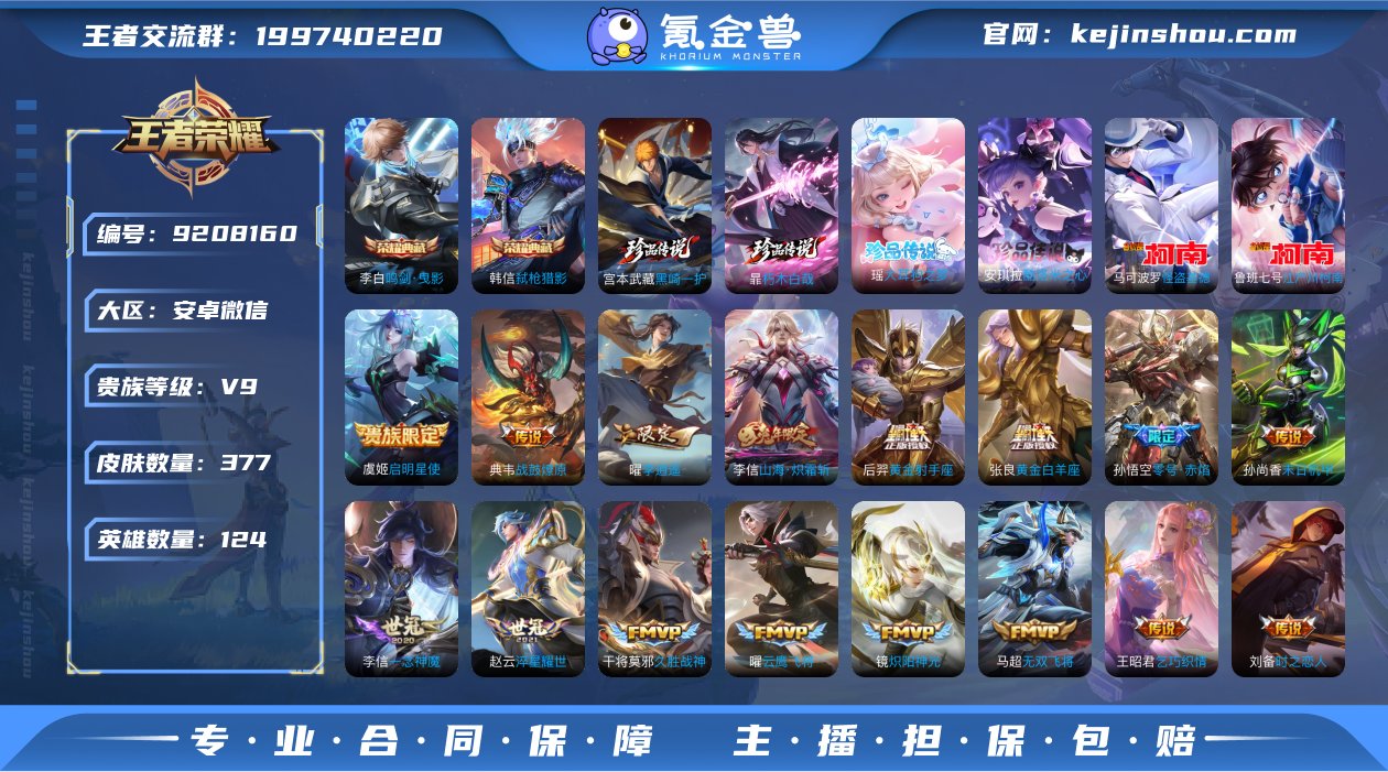 实名: 可修改 贵族等级: V9 英雄数:...