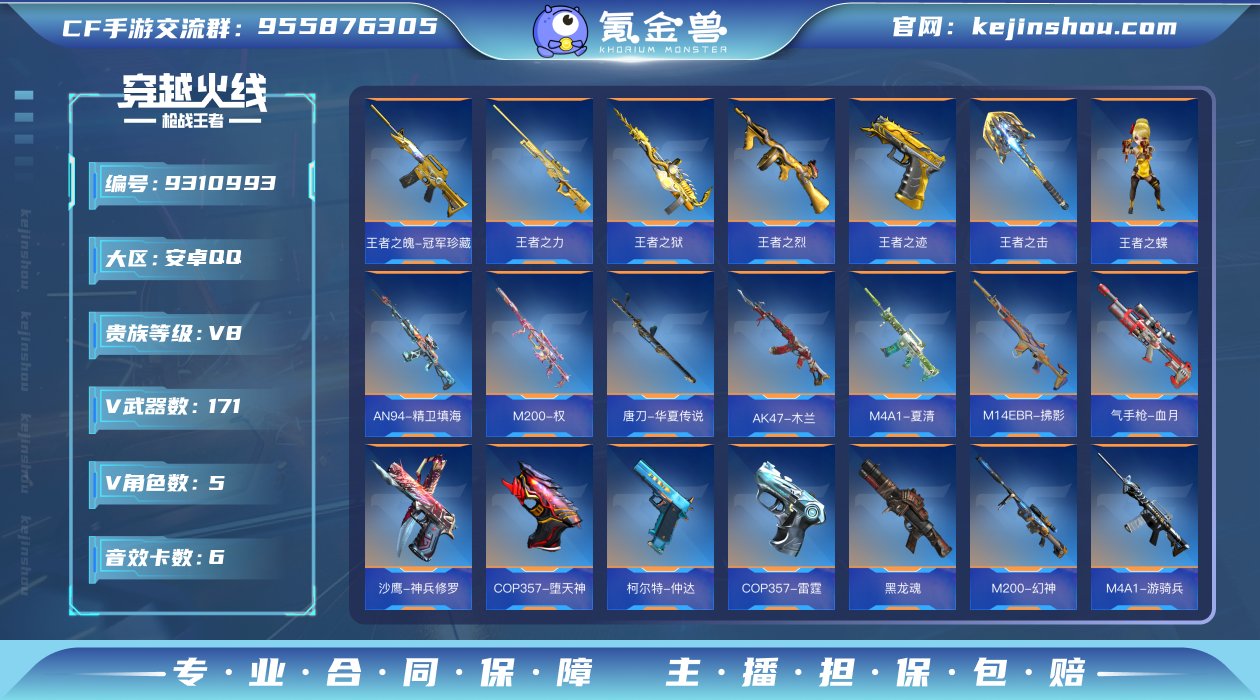 实名: 不可修改 v武器数: 171 王者...