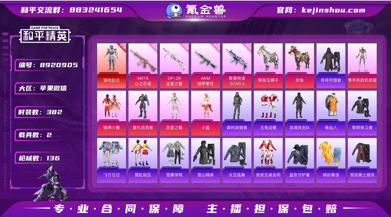 实名: 可修改 时装数: 382 载具数:...