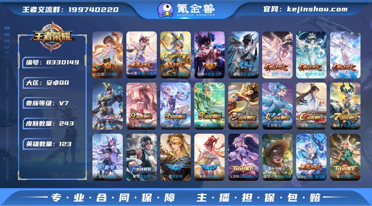 DAA95E可二次"243皮肤极品女号传说...