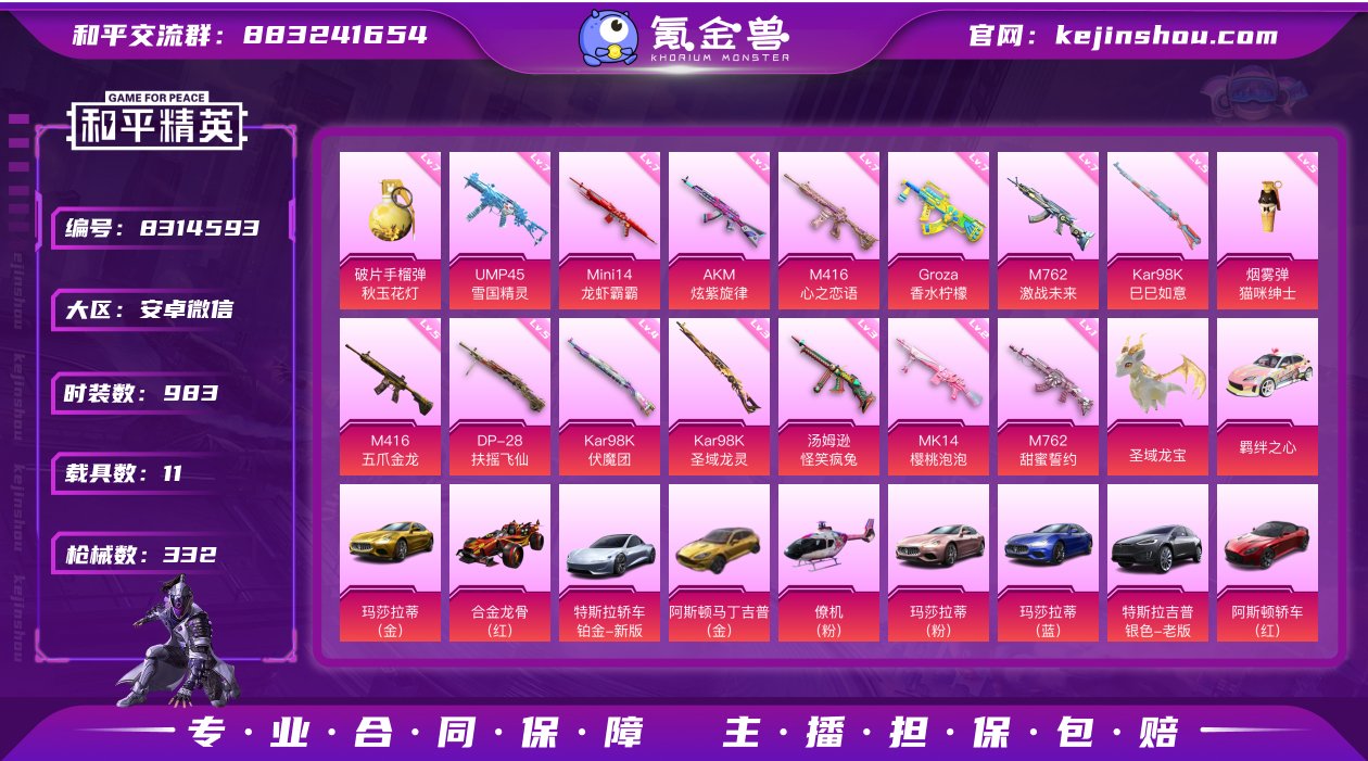 实名: 可修改 时装数: 983 载具数:...
