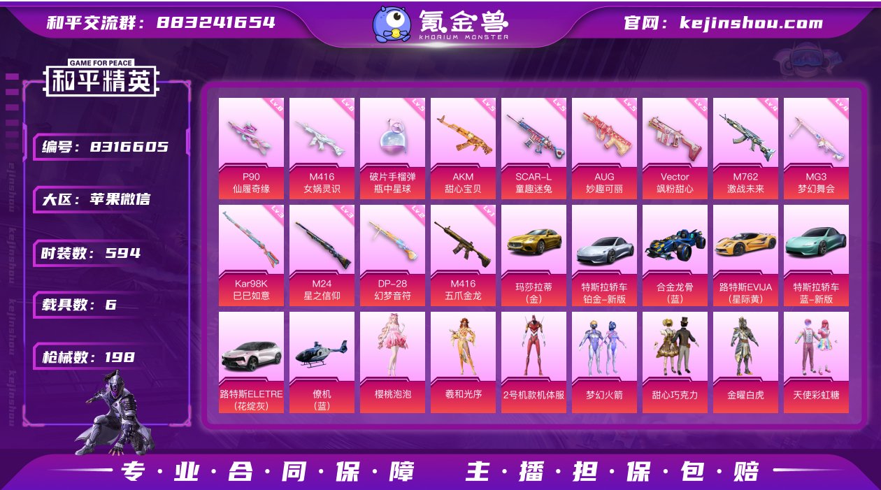 实名: 可修改 时装数: 594 载具数:...