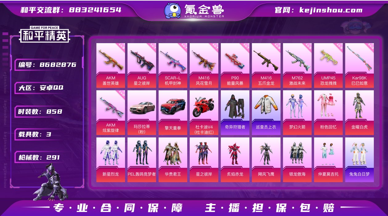 实名: 可修改 时装数: 858 载具数:...