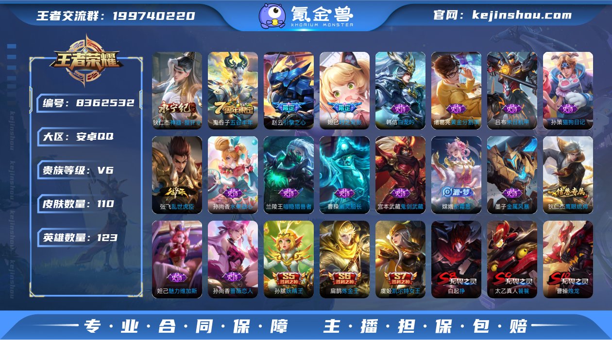 实名: 可修改 贵族等级: V6 英雄数:...