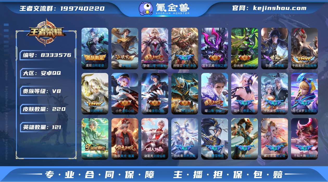 实名: 可修改 贵族等级: V8 英雄数:...