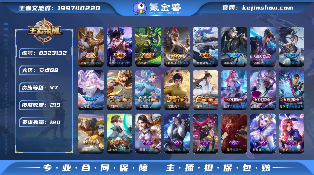 SF9582 满铭文【219皮肤 8传说 ...