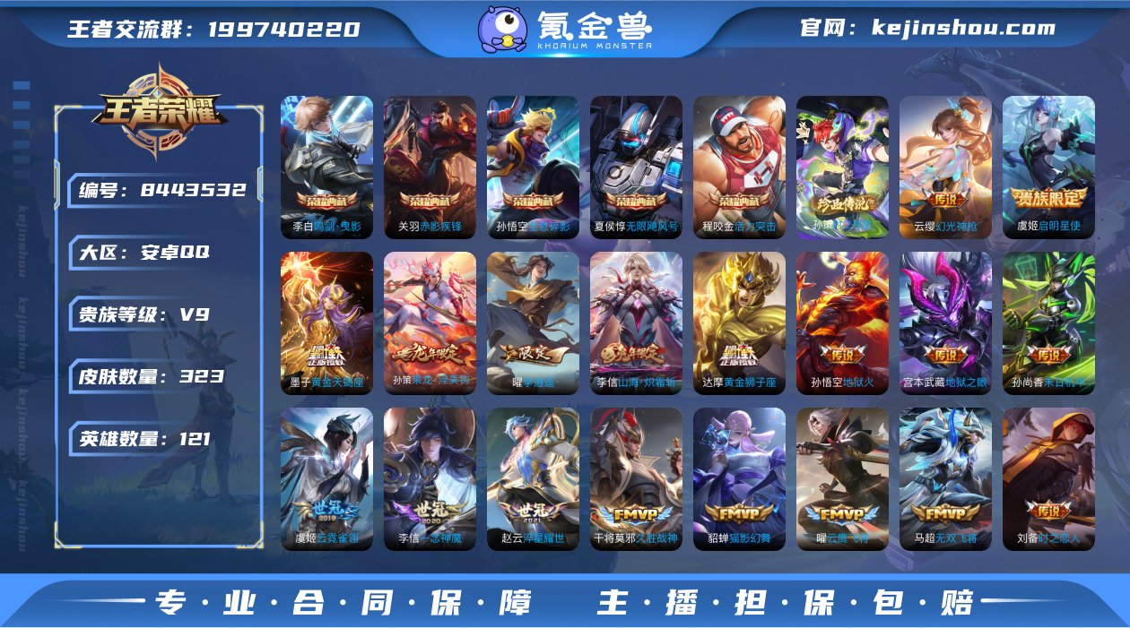 实名: 可修改 贵族等级: V9 英雄数:...