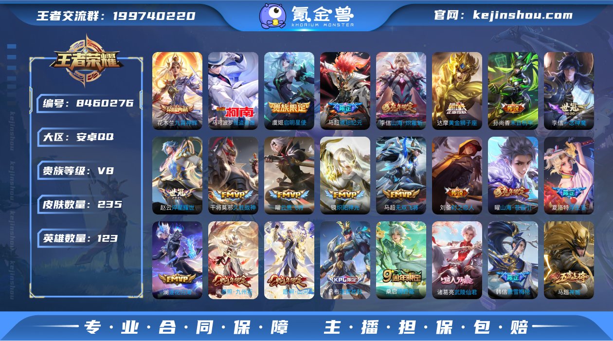 实名: 可修改 贵族等级: V8 英雄数:...