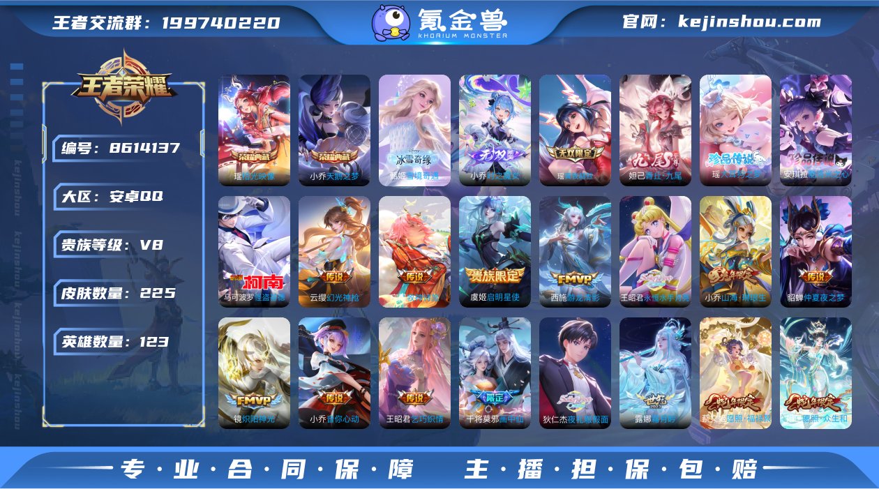 实名: 可修改 贵族等级: V8 英雄数:...
