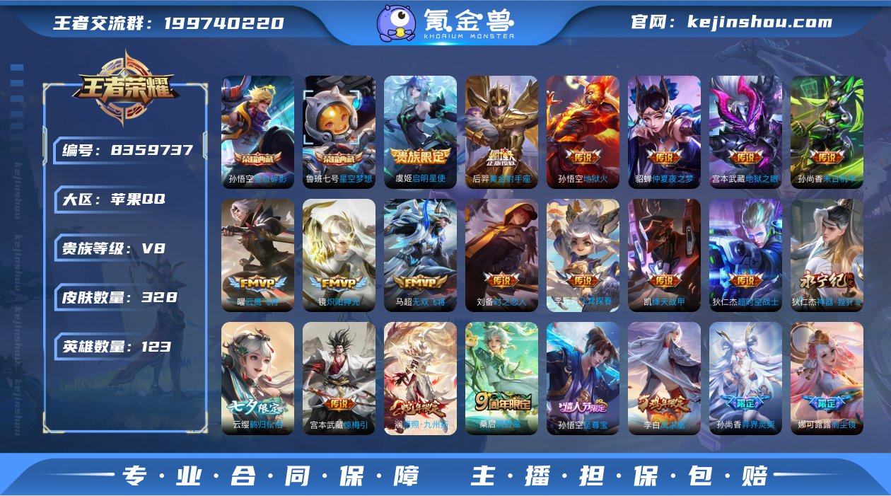 YHBWZ2005贵族等级:V8 皮肤价值...