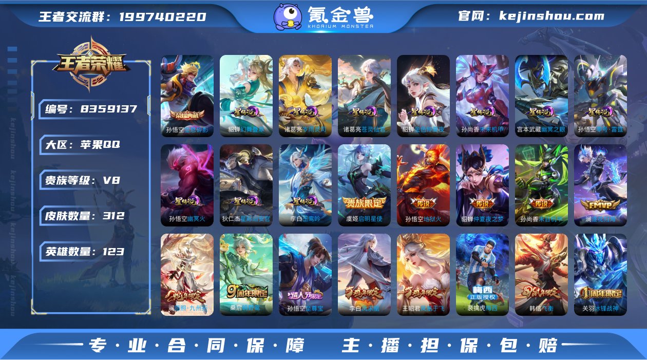 实名: 可修改 贵族等级: V8 英雄数:...