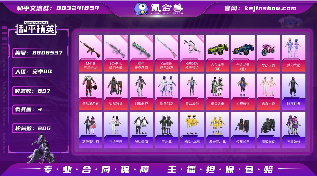 实名: 可修改 时装数: 697 载具数:...