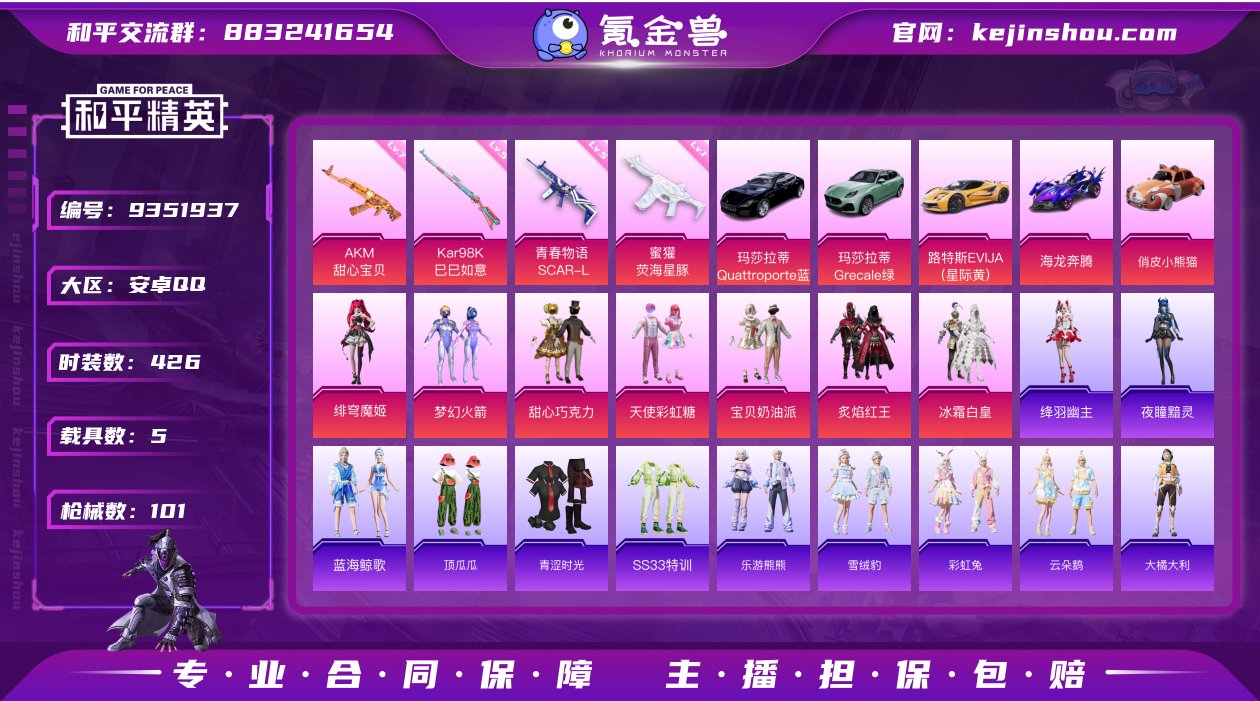 实名: 可修改 时装数: 426 载具数:...