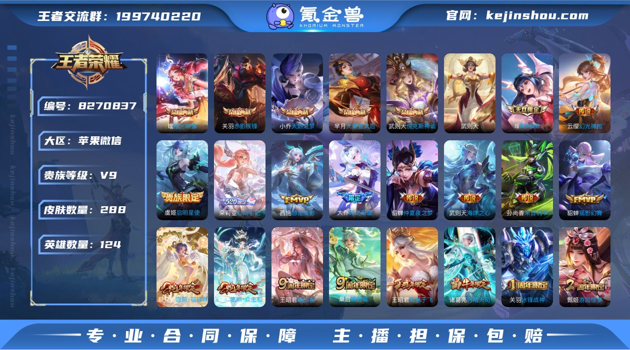 实名: 可修改 贵族等级: V9 英雄数:...