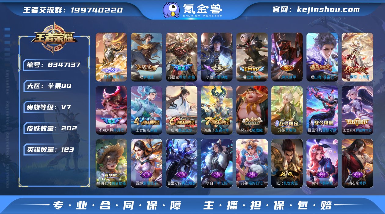 IOS 曜全皮 202皮1无双8传说器灵螭...