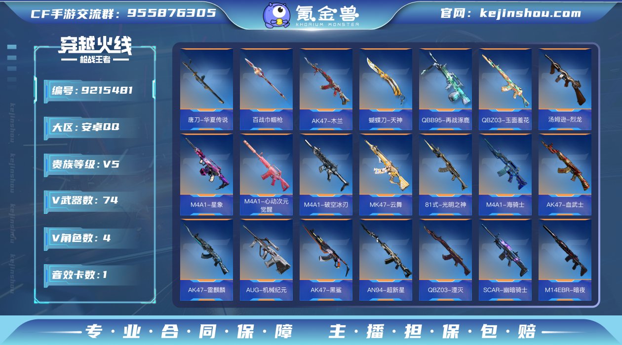 实名: 可修改 v武器数: 74 V/王者...