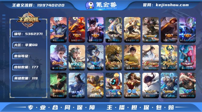 小玥 177皮肤1典藏13传说iOS『弑枪...