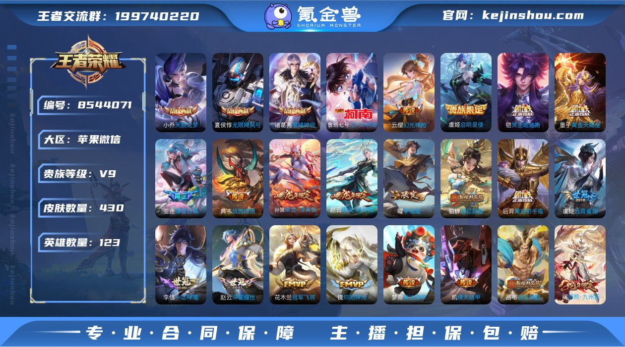 实名: 可修改 贵族等级: V9 英雄数:...