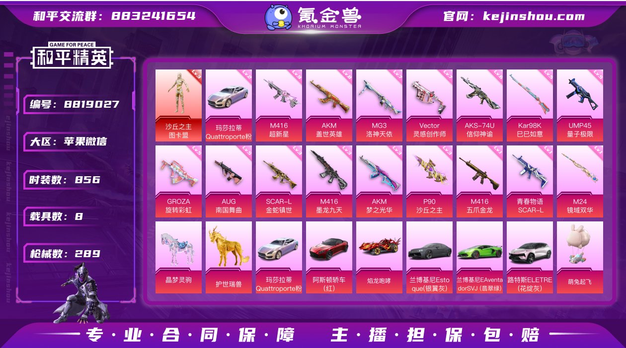 实名: 可修改 时装数: 856 载具数:...