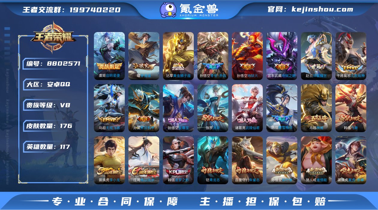 实名: 可修改 贵族等级: V8 英雄数:...