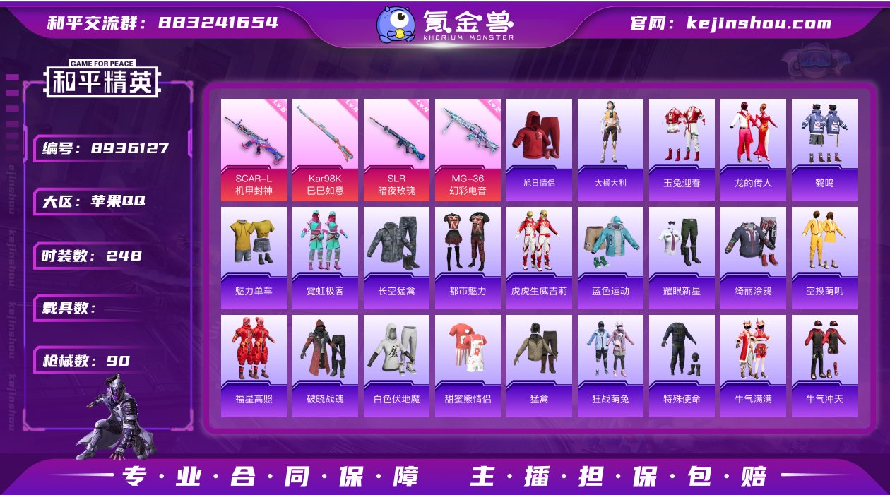 实名: 可修改 时装数: 248 枪械数:...