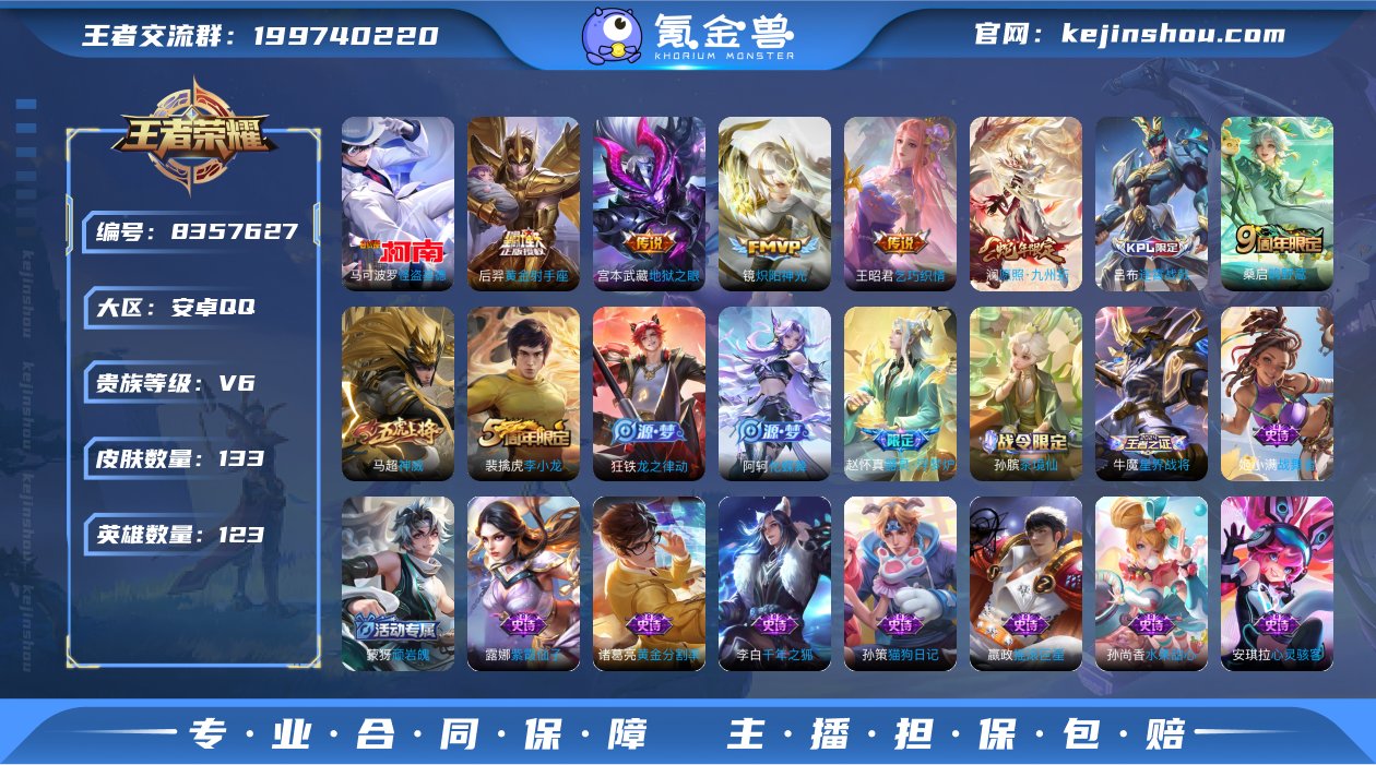 实名: 可修改 贵族等级: V6 英雄数:...