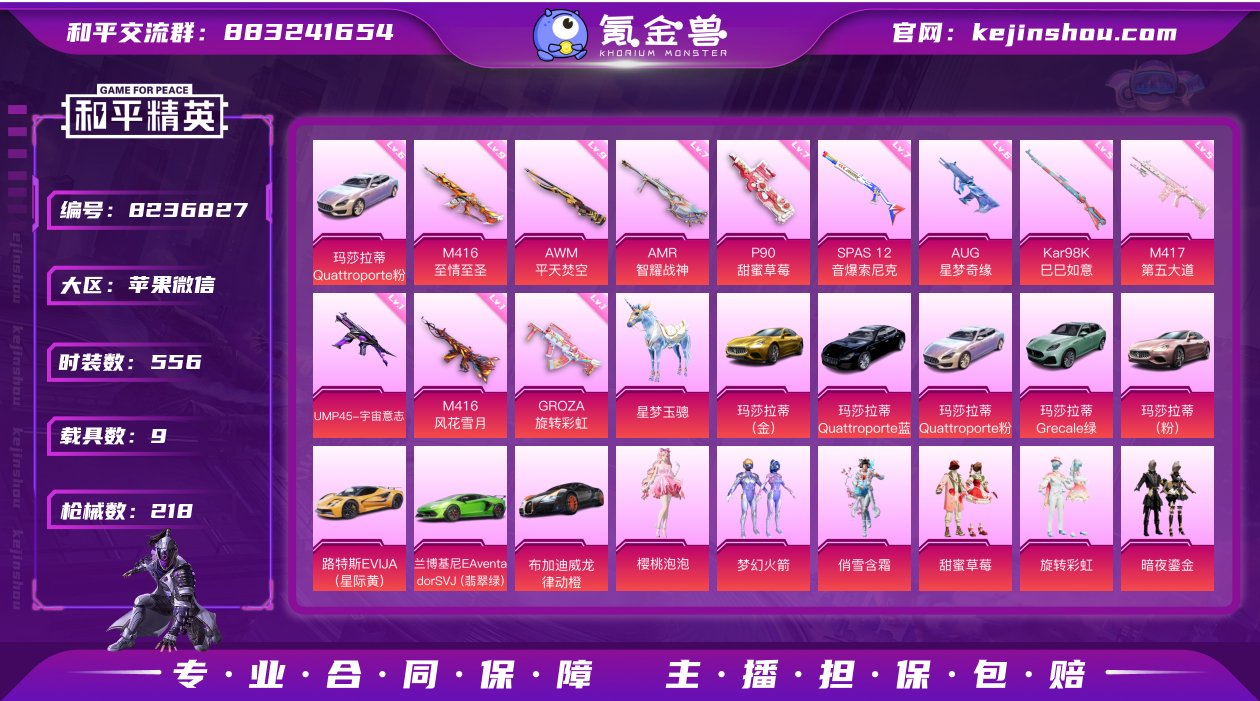 实名: 可修改 时装数: 556 载具数:...