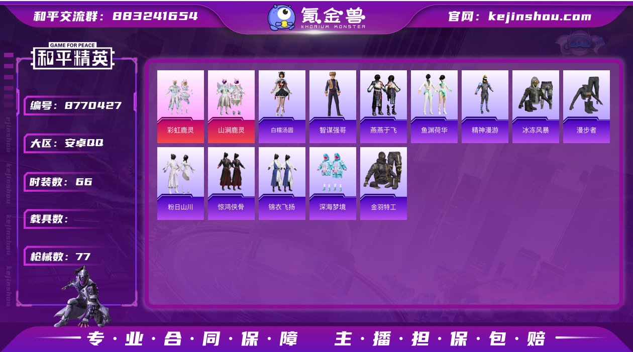 M98586【身法号2粉装2特效枪满级 金...