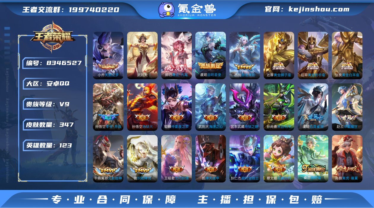 实名: 可修改 贵族等级: V9 英雄数:...